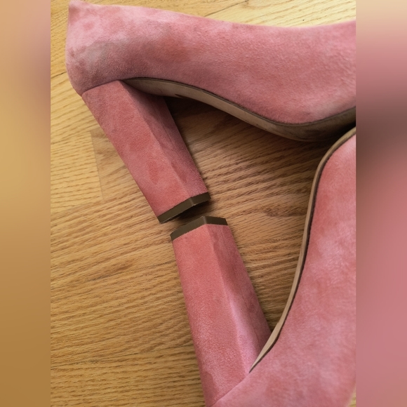 J Crew Stella Coral pink heels pumps shoes size 9 1/2 - Picture 5 of 10